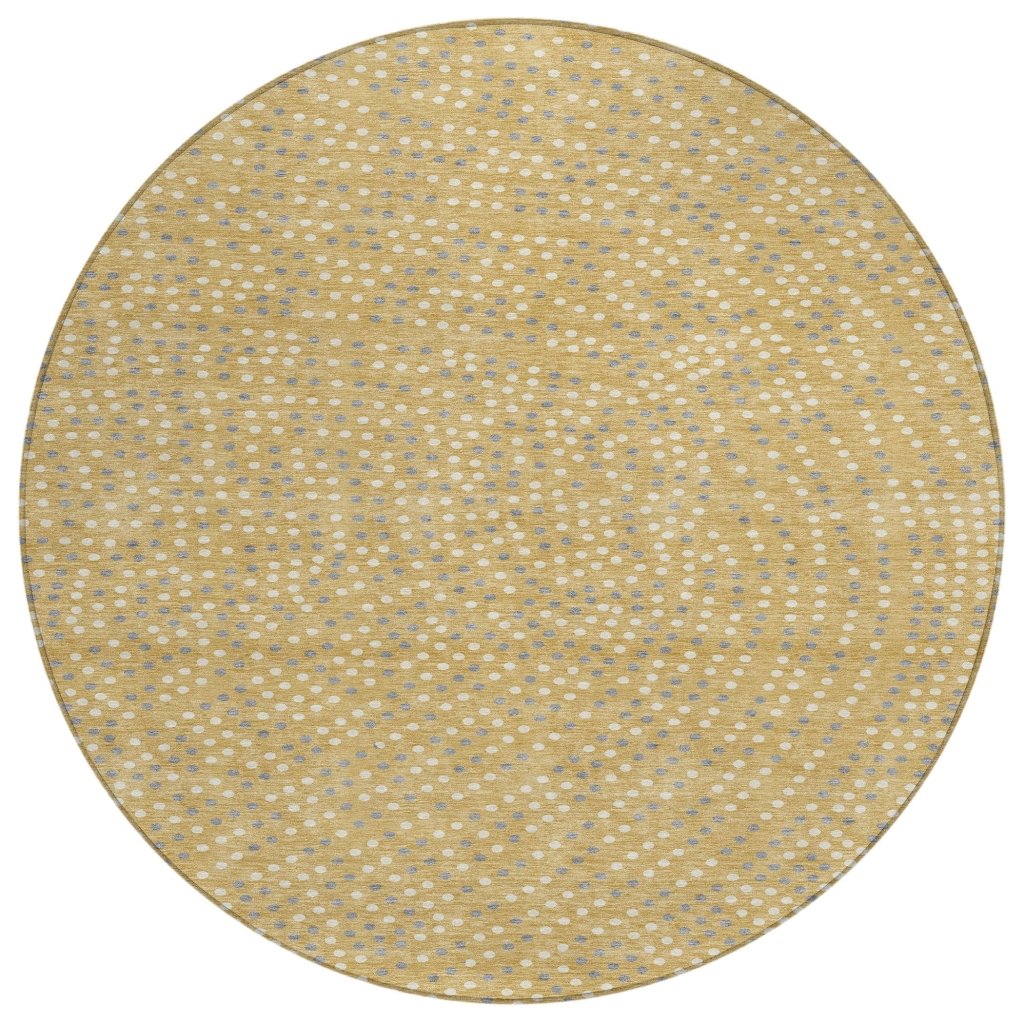 LOOMLAN Rugs Mirelia Gold Washable Indoor-Outdoor Rug