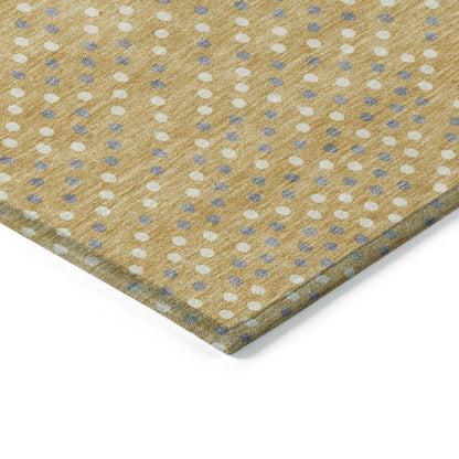 LOOMLAN Rugs Mirelia Gold Washable Indoor-Outdoor Rug