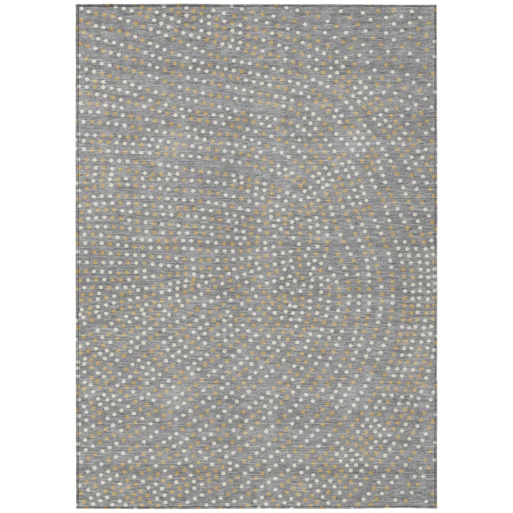 LOOMLAN Rugs Mirelia Gray Washable Indoor-Outdoor Rug