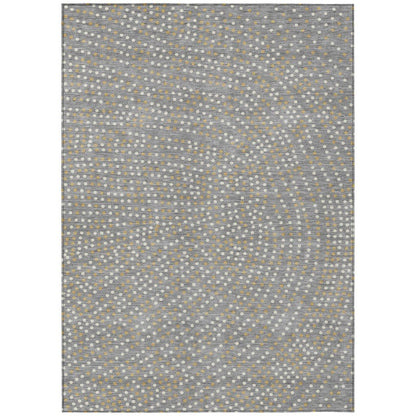 LOOMLAN Rugs Mirelia Gray Washable Indoor-Outdoor Rug