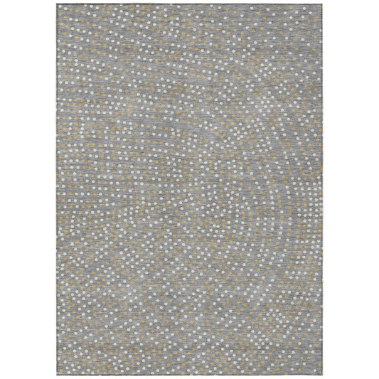 LOOMLAN Rugs Mirelia Gray Washable Indoor-Outdoor Rug