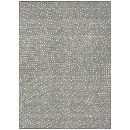 LOOMLAN Rugs Mirelia Gray Washable Indoor-Outdoor Rug
