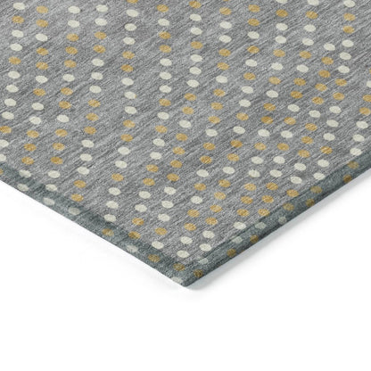 LOOMLAN Rugs Mirelia Gray Washable Indoor-Outdoor Rug