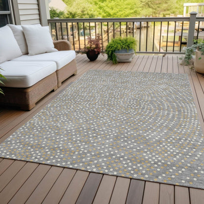 LOOMLAN Rugs Mirelia Gray Washable Indoor-Outdoor Rug