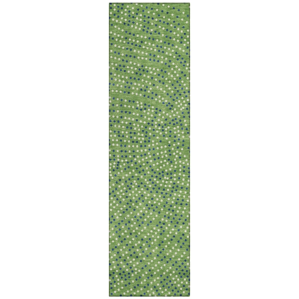 LOOMLAN Rugs Mirelia Green Washable Indoor-Outdoor Rug