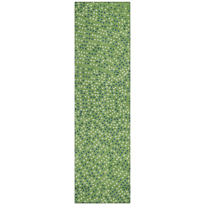 LOOMLAN Rugs Mirelia Green Washable Indoor-Outdoor Rug