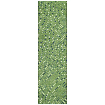 LOOMLAN Rugs Mirelia Green Washable Indoor-Outdoor Rug