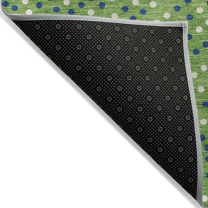 LOOMLAN Rugs Mirelia Green Washable Indoor-Outdoor Rug