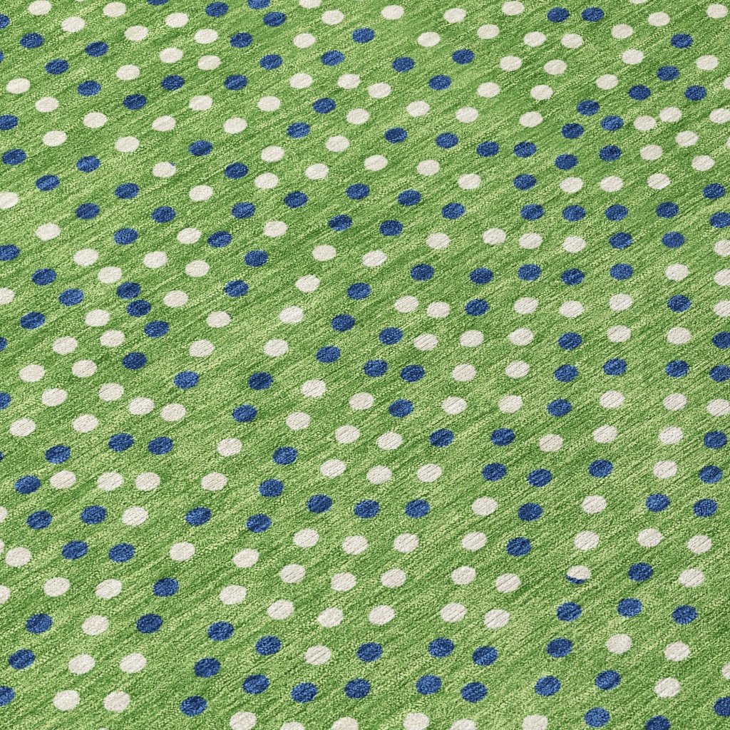 LOOMLAN Rugs Mirelia Green Washable Indoor-Outdoor Rug