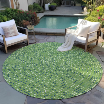 LOOMLAN Rugs Mirelia Green Washable Indoor-Outdoor Rug
