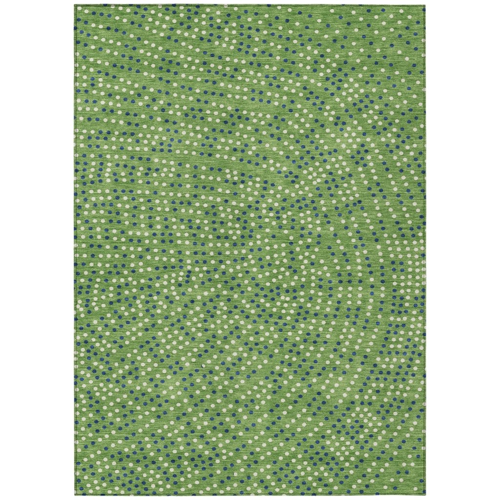 LOOMLAN Rugs Mirelia Green Washable Indoor-Outdoor Rug