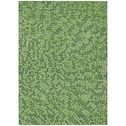 LOOMLAN Rugs Mirelia Green Washable Indoor-Outdoor Rug