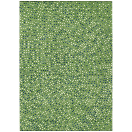 LOOMLAN Rugs Mirelia Green Washable Indoor-Outdoor Rug
