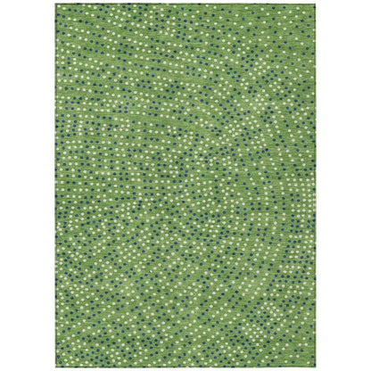 LOOMLAN Rugs Mirelia Green Washable Indoor-Outdoor Rug