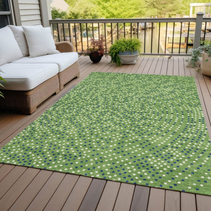 LOOMLAN Rugs Mirelia Green Washable Indoor-Outdoor Rug