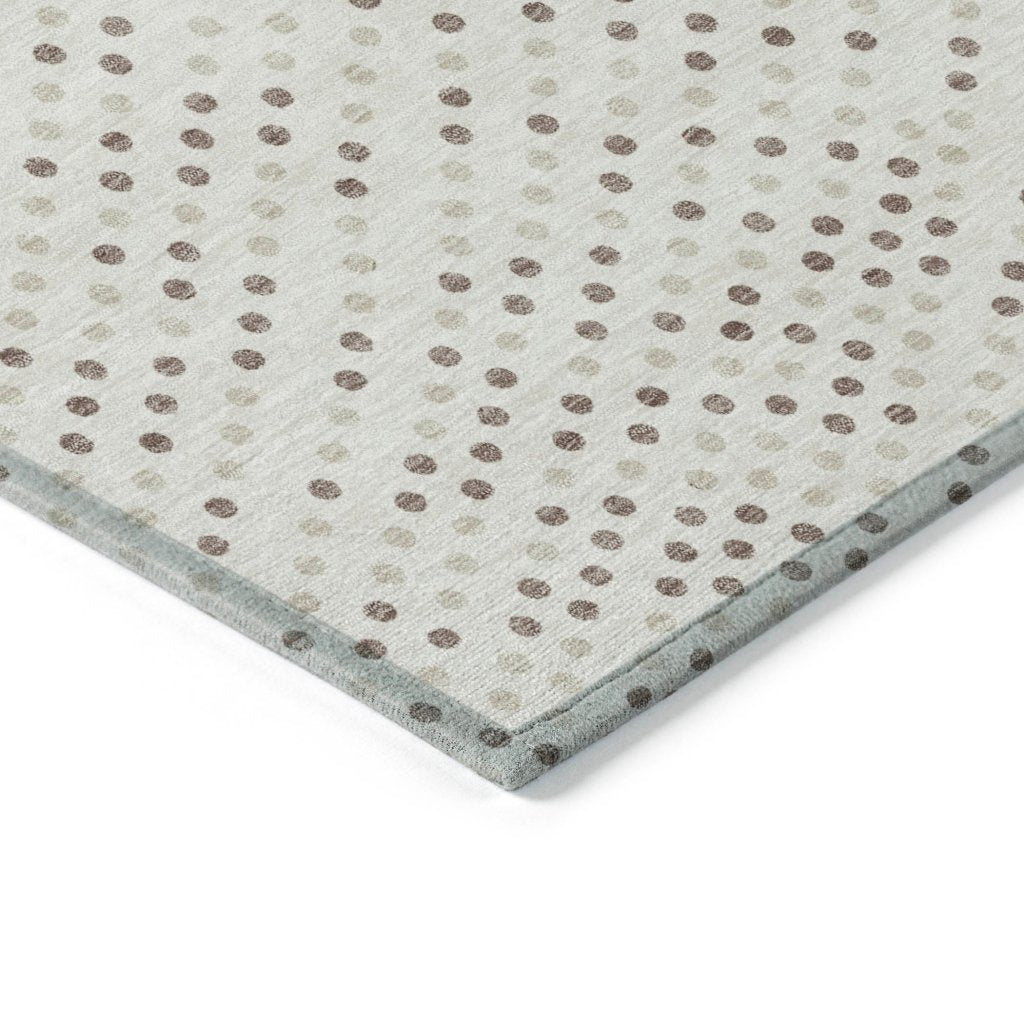 LOOMLAN Rugs Mirelia Ivory Washable Indoor-Outdoor Rug