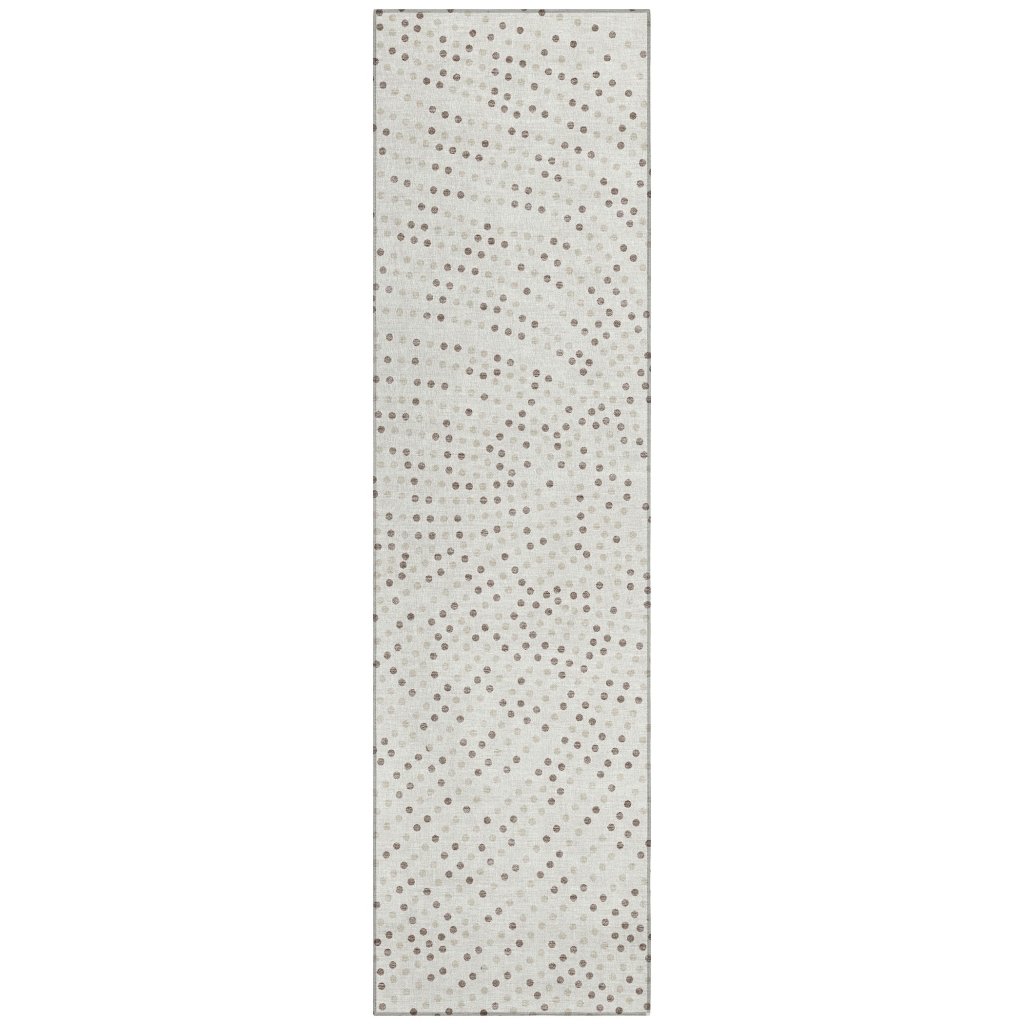 LOOMLAN Rugs Mirelia Ivory Washable Indoor-Outdoor Rug