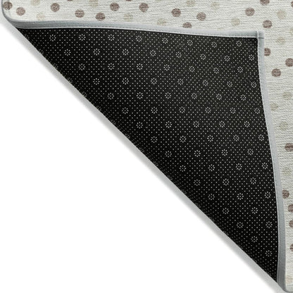 LOOMLAN Rugs Mirelia Ivory Washable Indoor-Outdoor Rug