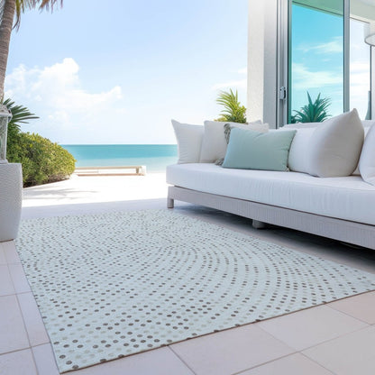 LOOMLAN Rugs Mirelia Ivory Washable Indoor-Outdoor Rug