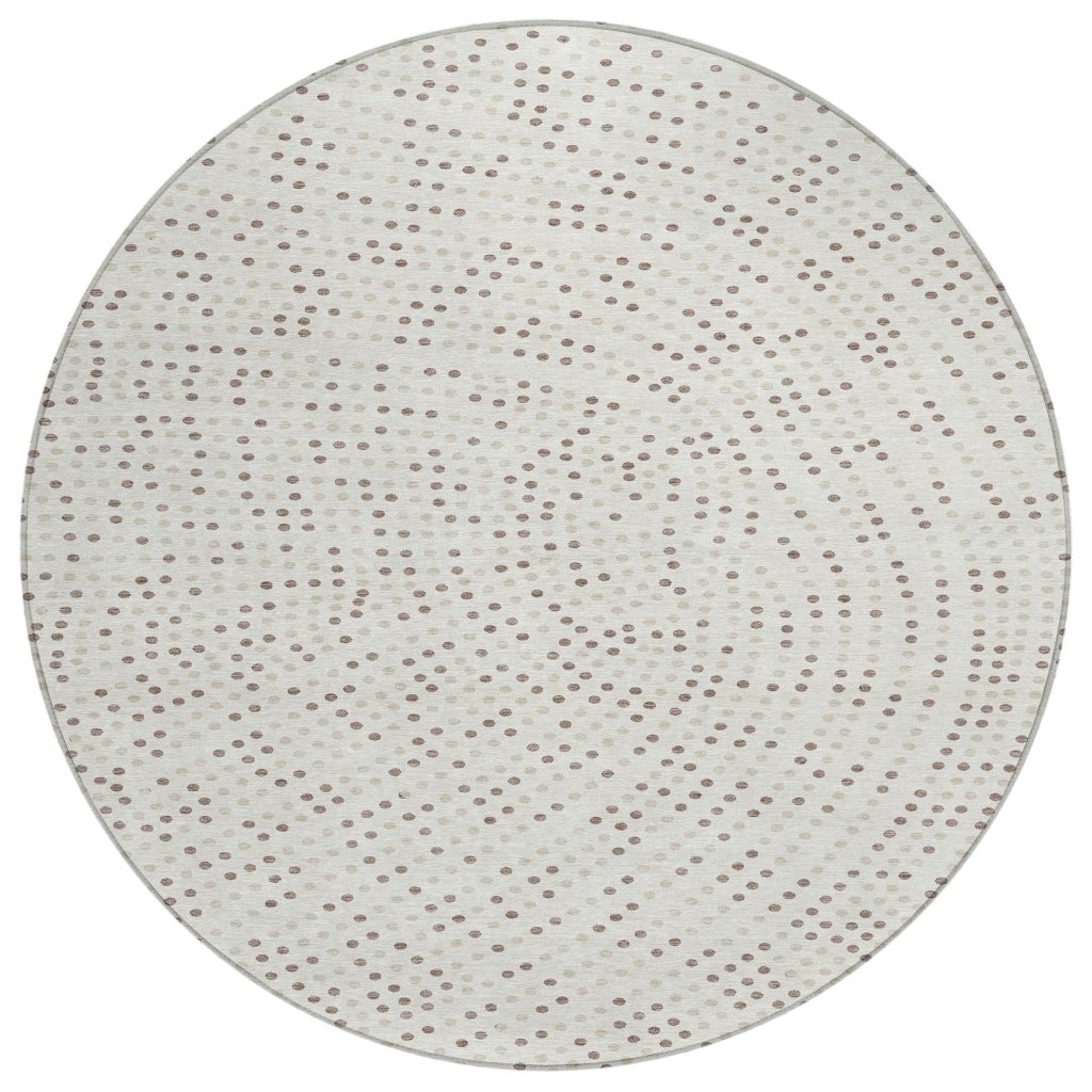 LOOMLAN Rugs Mirelia Ivory Washable Indoor-Outdoor Rug