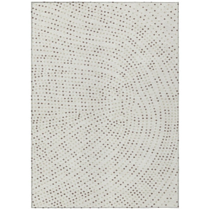 LOOMLAN Rugs Mirelia Ivory Washable Indoor-Outdoor Rug