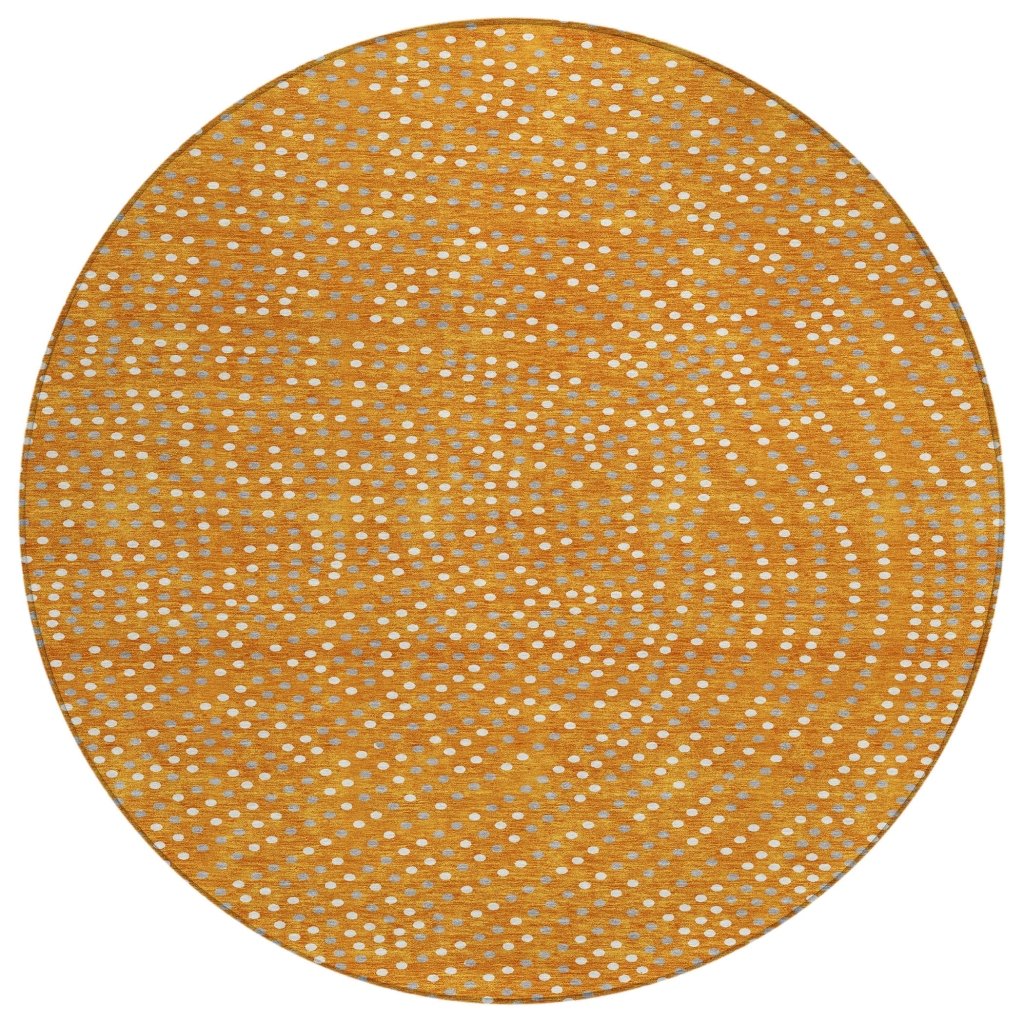 LOOMLAN Rugs Mirelia Orange Washable Indoor-Outdoor Rug
