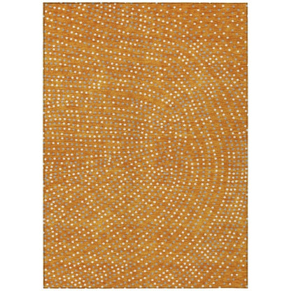 LOOMLAN Rugs Mirelia Orange Washable Indoor-Outdoor Rug