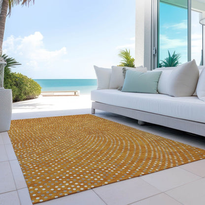 LOOMLAN Rugs Mirelia Orange Washable Indoor-Outdoor Rug