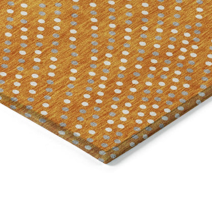 LOOMLAN Rugs Mirelia Orange Washable Indoor-Outdoor Rug