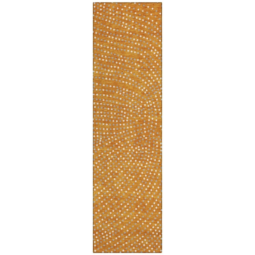 LOOMLAN Rugs Mirelia Orange Washable Indoor-Outdoor Rug