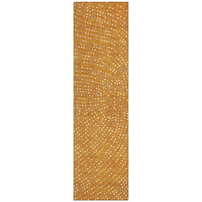 LOOMLAN Rugs Mirelia Orange Washable Indoor-Outdoor Rug
