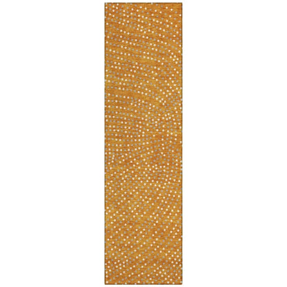 LOOMLAN Rugs Mirelia Orange Washable Indoor-Outdoor Rug