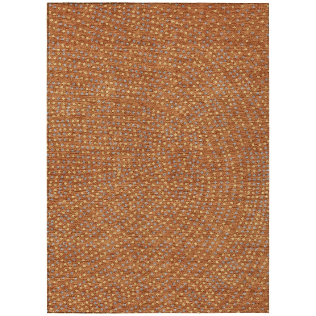 LOOMLAN Rugs Mirelia Paprika Washable Indoor-Outdoor Rug