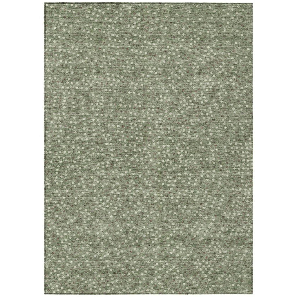Mirelia Sage Washable Indoor-Outdoor Rug