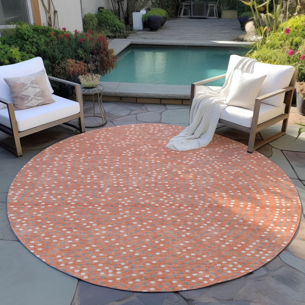LOOMLAN Rugs Mirelia Salmon Washable Indoor-Outdoor Rug
