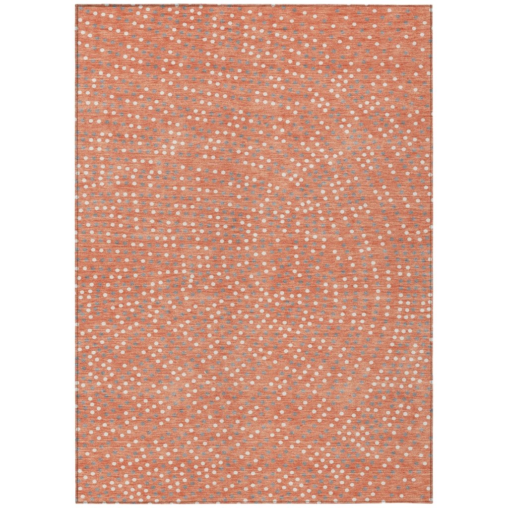LOOMLAN Rugs Mirelia Salmon Washable Indoor-Outdoor Rug