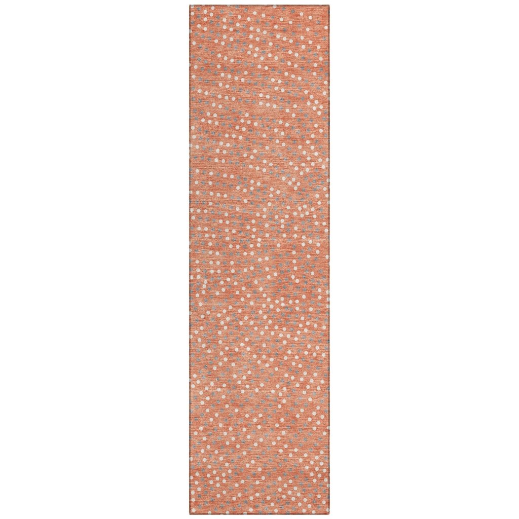 LOOMLAN Rugs Mirelia Salmon Washable Indoor-Outdoor Rug