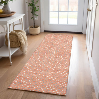 LOOMLAN Rugs Mirelia Salmon Washable Indoor-Outdoor Rug