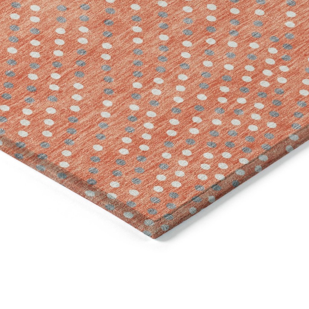 LOOMLAN Rugs Mirelia Salmon Washable Indoor-Outdoor Rug