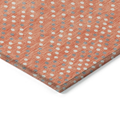 LOOMLAN Rugs Mirelia Salmon Washable Indoor-Outdoor Rug