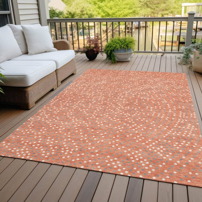 LOOMLAN Rugs Mirelia Salmon Washable Indoor-Outdoor Rug