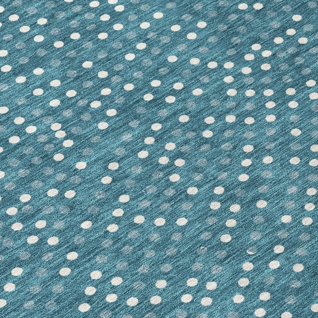 LOOMLAN Rugs Mirelia Teal Washable Indoor-Outdoor Rug