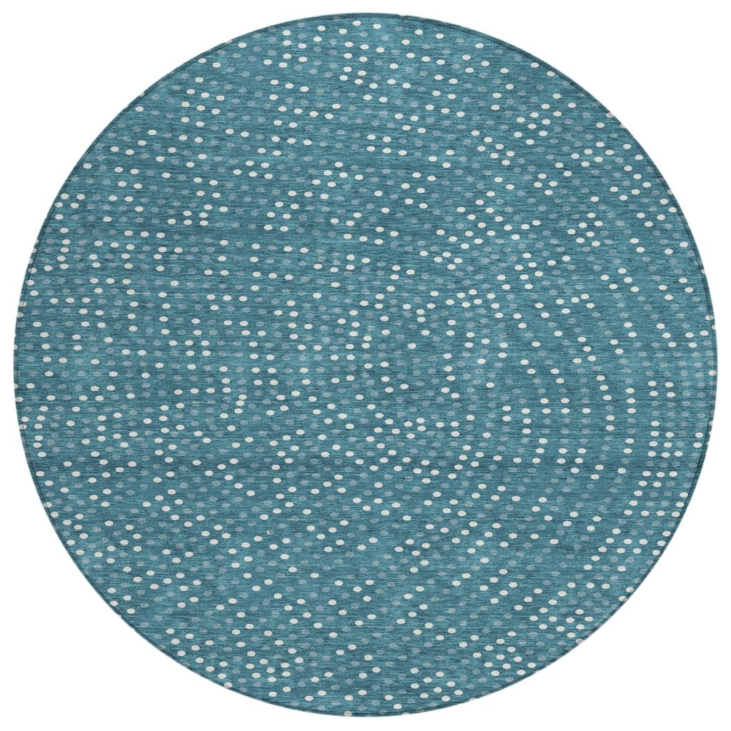 LOOMLAN Rugs Mirelia Teal Washable Indoor-Outdoor Rug