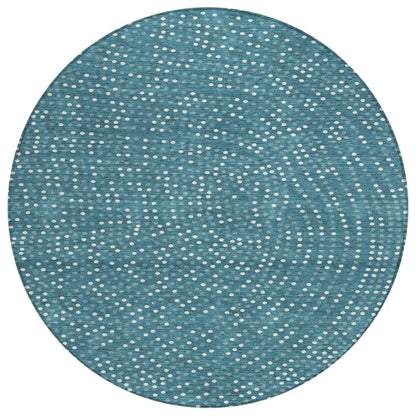 LOOMLAN Rugs Mirelia Teal Washable Indoor-Outdoor Rug