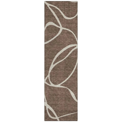 Mirelle Brown Washable Indoor-Outdoor Rug