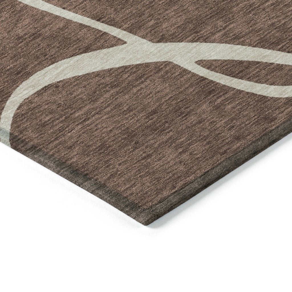 Mirelle Brown Washable Indoor - Outdoor Rug - LOOMLAN - LOOMLAN Rugs - Outdoor Rugs