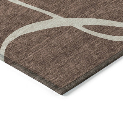 Mirelle Brown Washable Indoor - Outdoor Rug - LOOMLAN - LOOMLAN Rugs - Outdoor Rugs