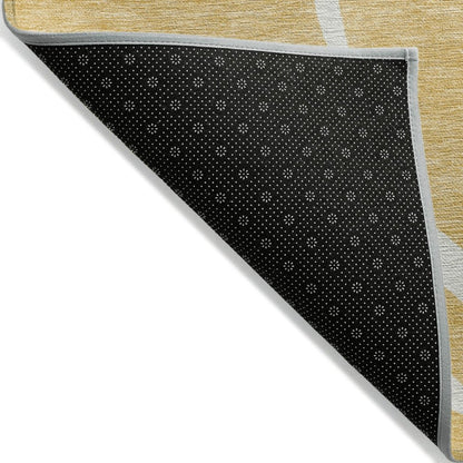 LOOMLAN Rugs Mirelle Gold Washable Indoor-Outdoor Rug
