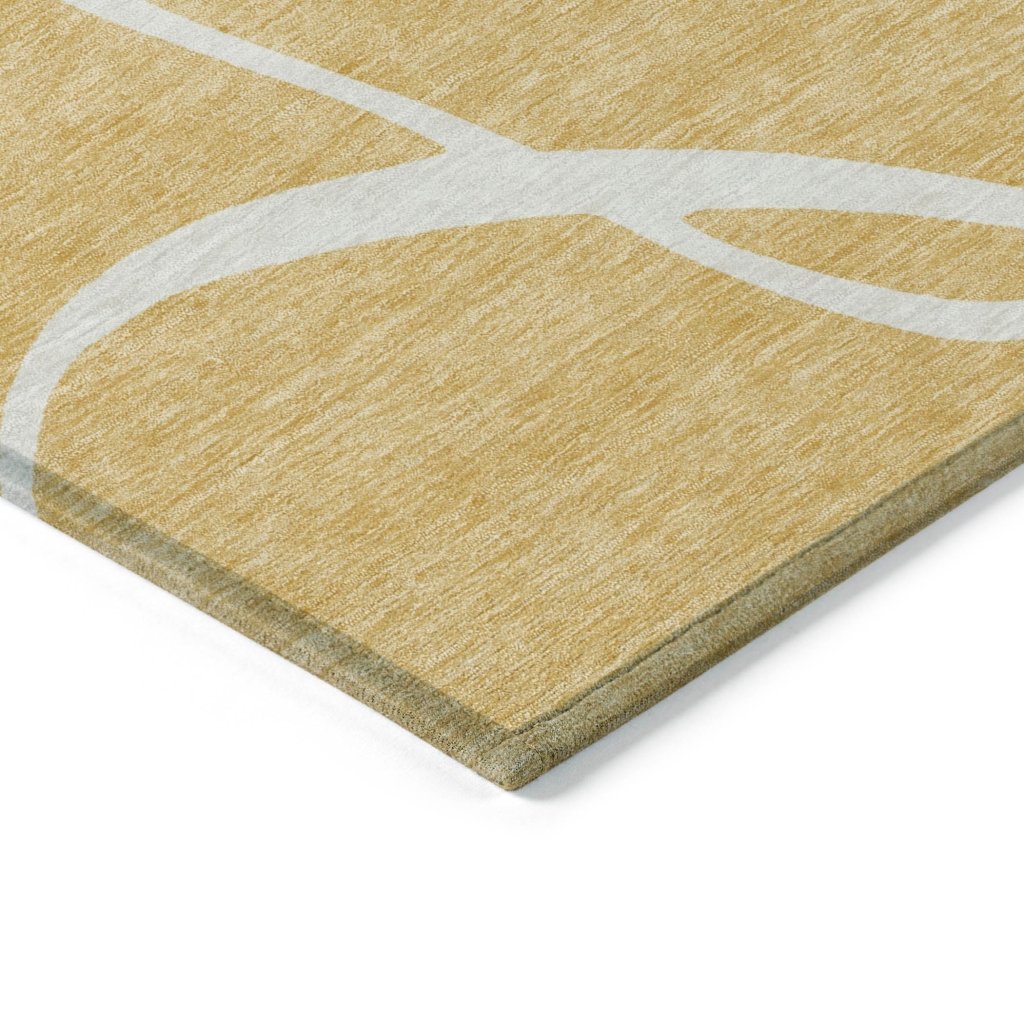 LOOMLAN Rugs Mirelle Gold Washable Indoor-Outdoor Rug
