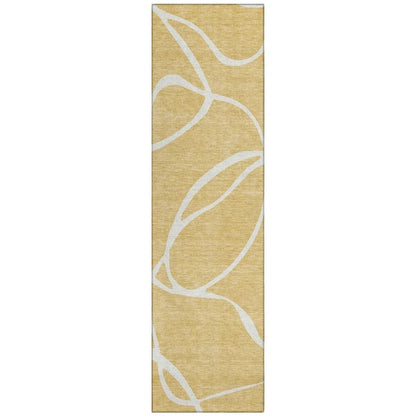 LOOMLAN Rugs Mirelle Gold Washable Indoor-Outdoor Rug